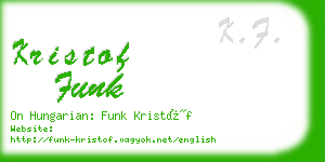 kristof funk business card